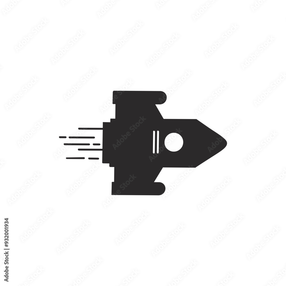 Space icon silhouette. Vector illustration Space icon silhouette. Vector illustration