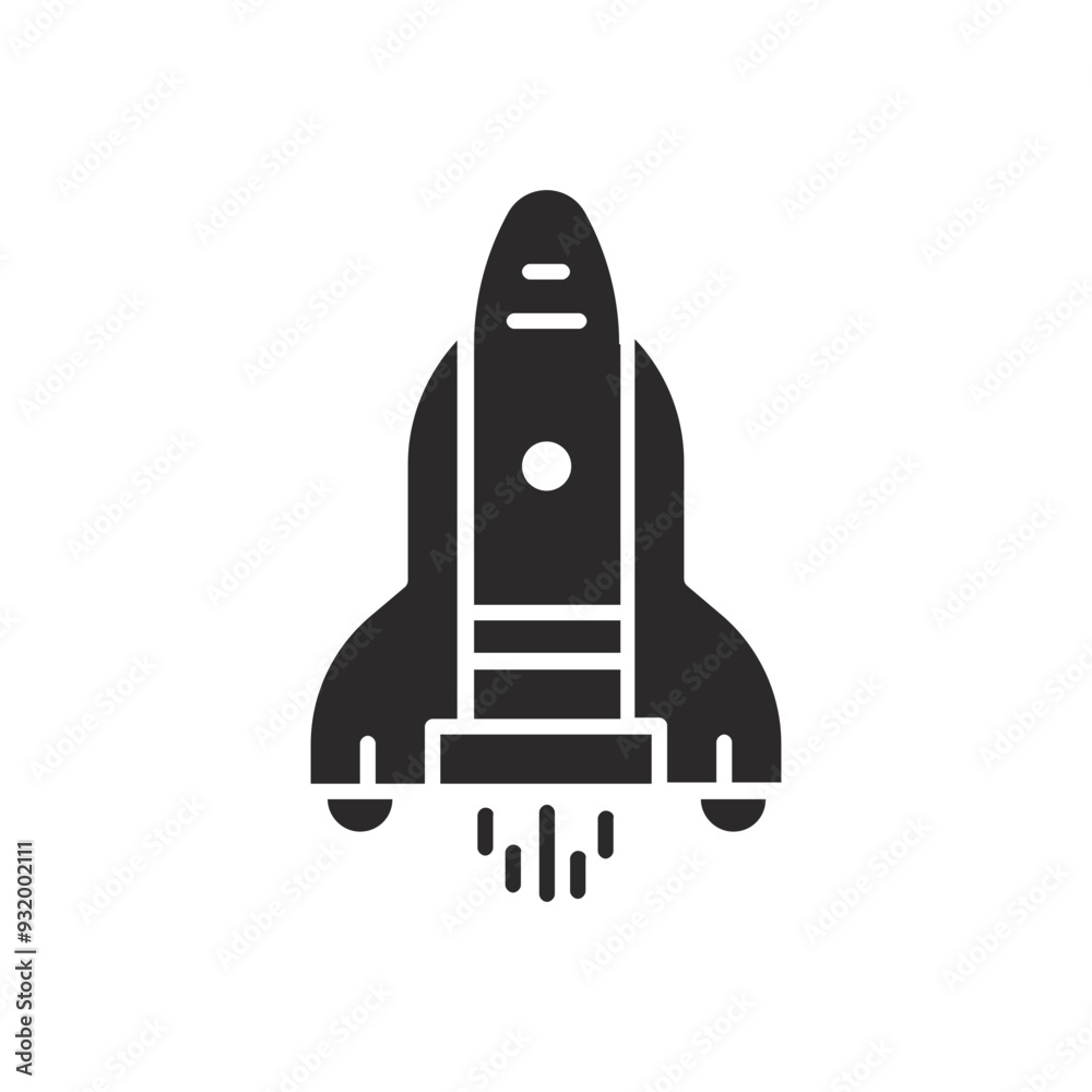 Space icon silhouette. Vector illustration Space icon silhouette. Vector illustration