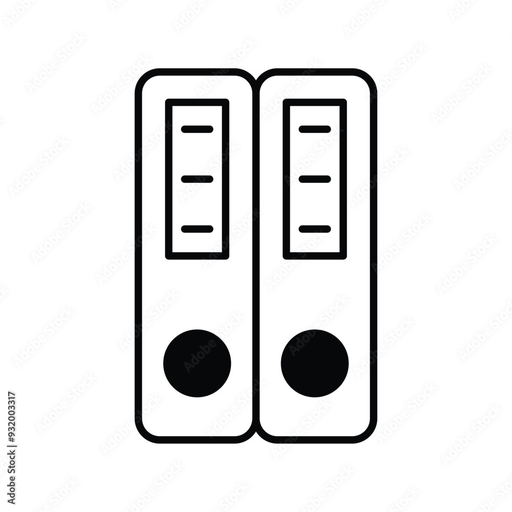 folder glyph icon with white background vector stock illustration