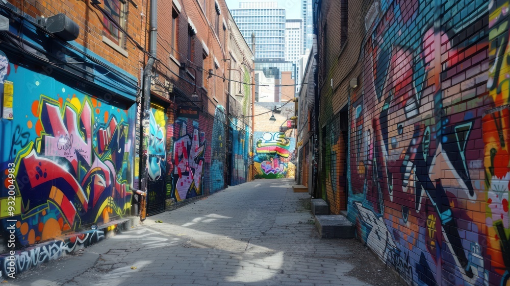 Fototapeta premium Graffiti Alleyway in the City