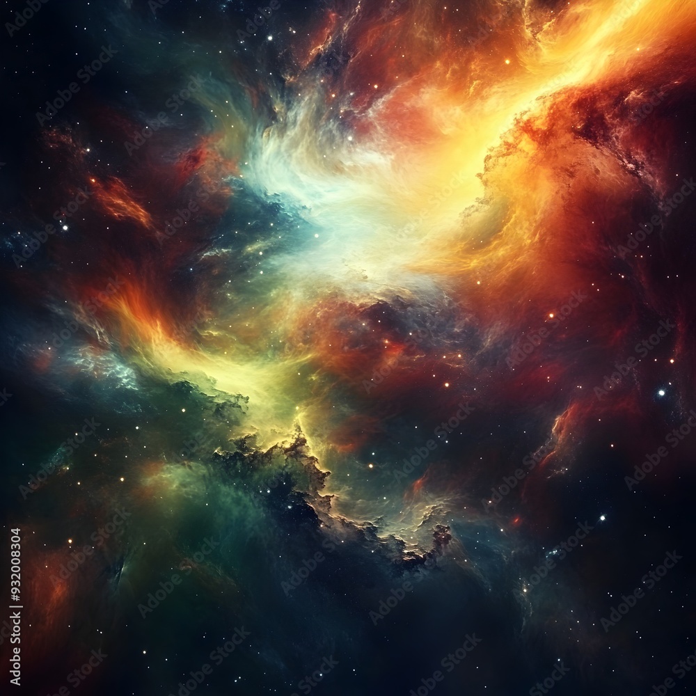 Fototapeta premium Breathtaking Cosmic Visions Glowing Planetary Choreography and Hypnotic Gravitational Fields