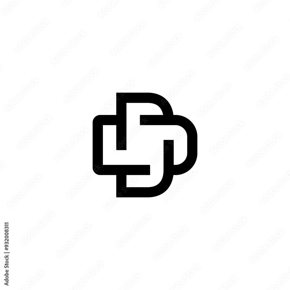 monogram D simple abstract logo, Vector design of initial with modern, simple, clean style. monogram D simple abstract logo, Vector design of initial with modern, simple, clean style.