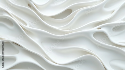  A close-up view of a white surface with wavy patterns on top of it