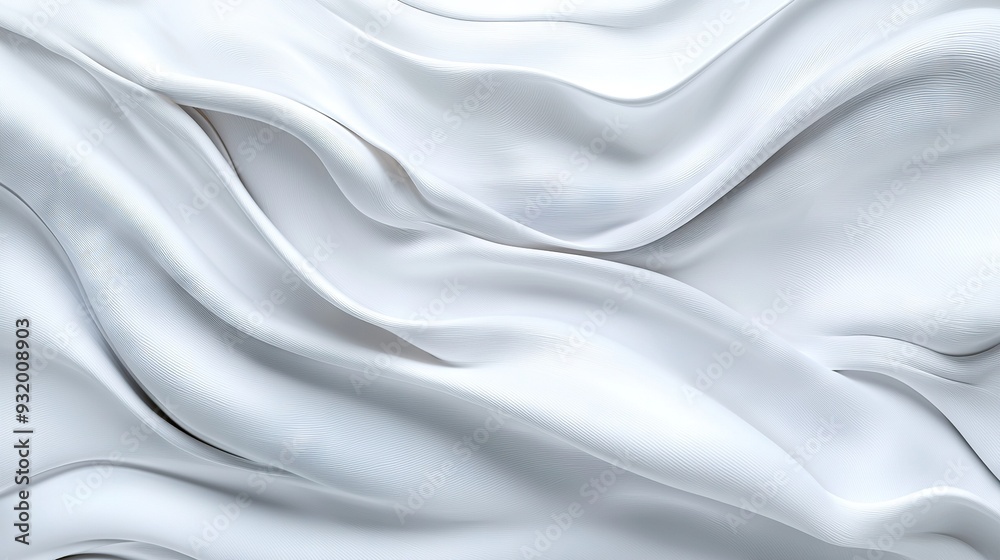 White cloth with wave design on top & bottom White cloth with wave design on top & bottom