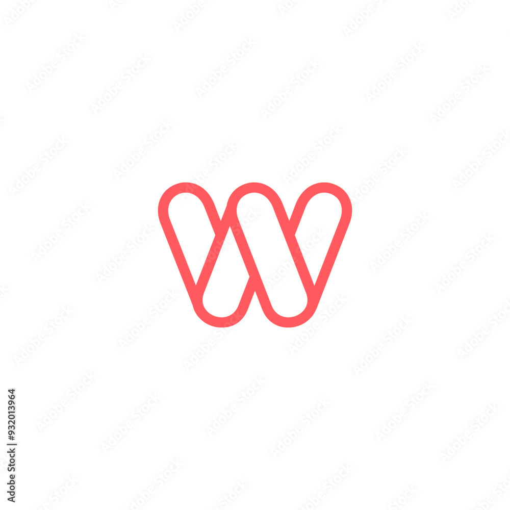 W logo circle design, line style template concept design. Vector illustrations W logo circle design, line style template concept design. Vector illustrations
