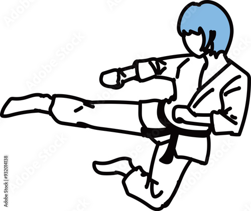 空手_とび蹴り