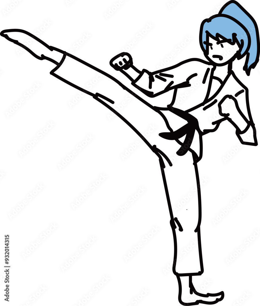 Fototapeta premium karate_回し蹴り