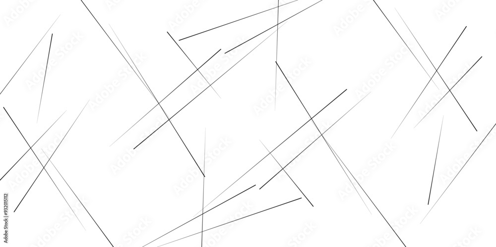 Random chaotic lines abstract geometric pattern. Random geometric line seamless pattern. Black outline monochrome texture. Vector illustration. Random chaotic lines abstract geometric pattern. Random geometric line seamless pattern. Black outline monochrome texture. Vector illustration.