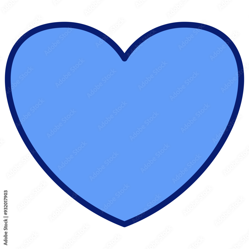 Heart Blue Color Icon