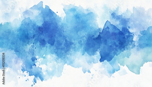 Abstract Blue Watercolor Batik Background: Navy Ink Splatter Texture. Elegant Liquid Oil Chaos for Artistic UI, Web Posters, and Banners. Minimalist Tie-Dye Composition with Gradient Grain. Creative M