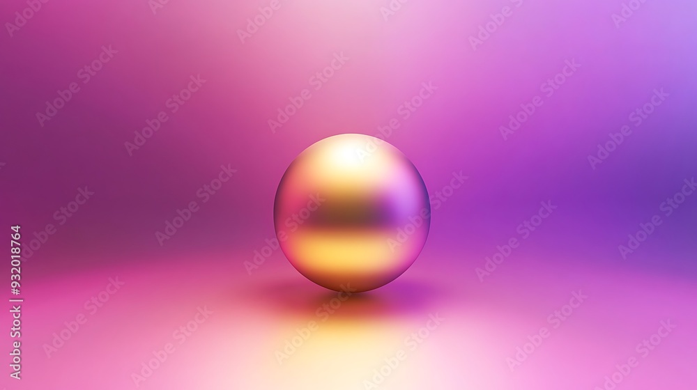 Ethereal Glow - Gradient Purple and Fuchsia Background with Hovering Golden Sphere Ethereal Glow - Gradient Purple and Fuchsia Background with Hovering Golden Sphere