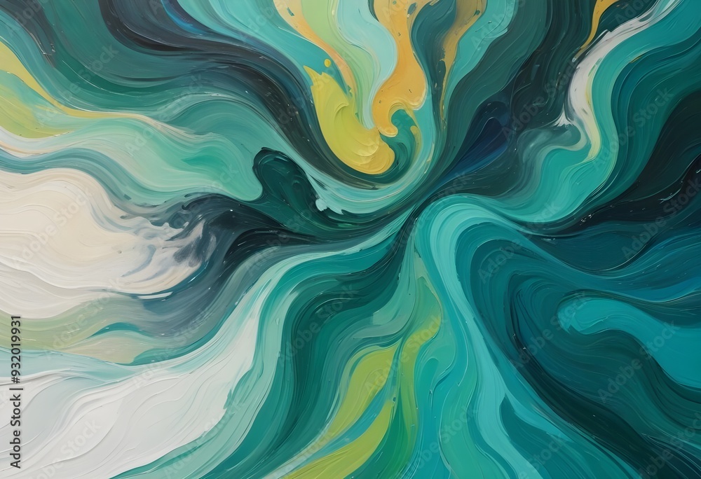 Dynamic Blue and Green Oil Paint Texture with Bold Brushstrokes and Rich Depth Dynamic Blue and Green Oil Paint Texture with Bold Brushstrokes and Rich Depth