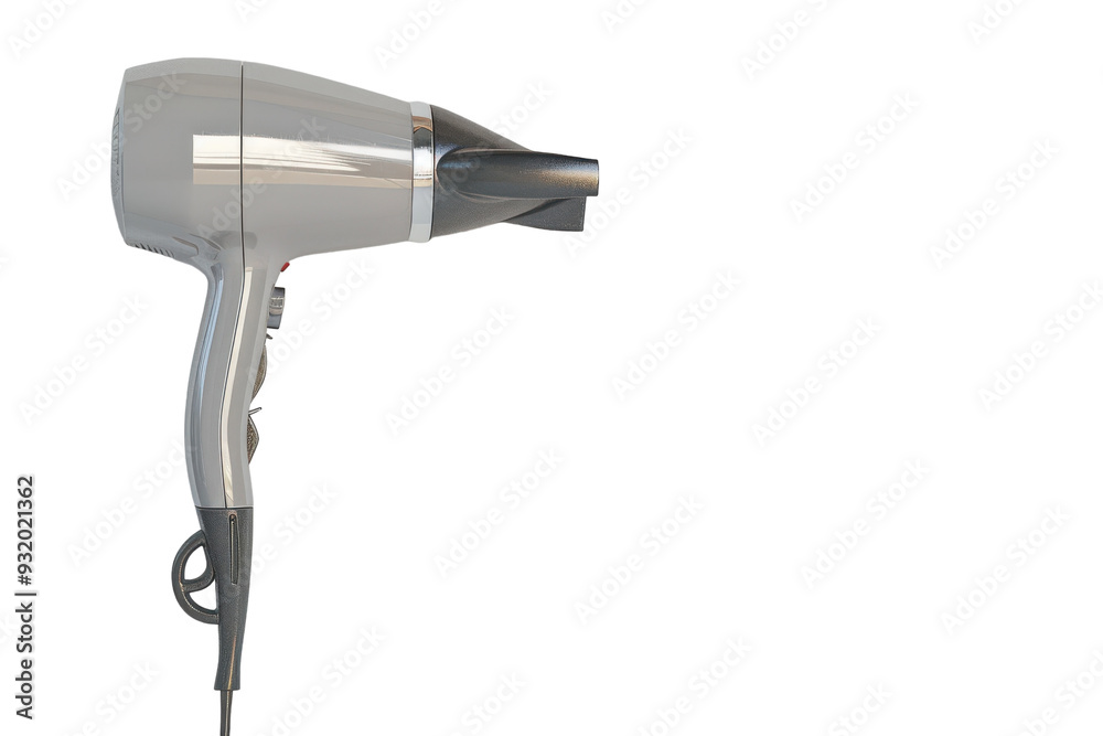 Fototapeta premium High-powered hair dryer model Isolated On Transparent Background