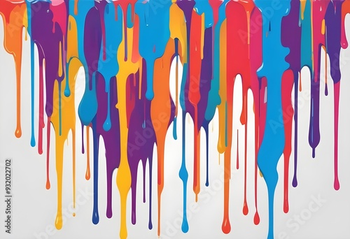 Title: Vibrant Dripping Oil Paint Texture with Bold Colors and Deep Brushstrokes