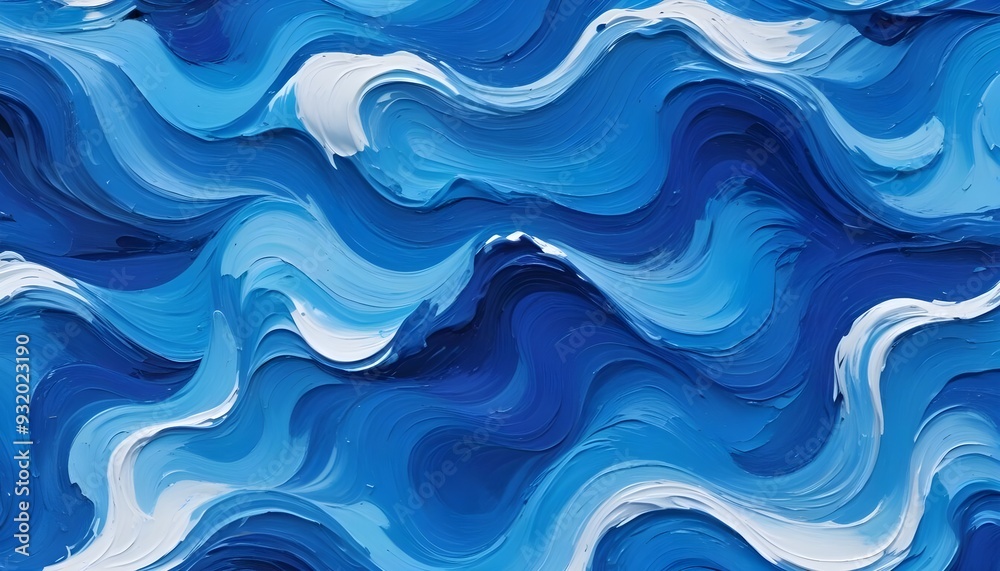 Dynamic Blue and White Oil Paint Texture with Bold Brushstrokes and Rich Depth Dynamic Blue and White Oil Paint Texture with Bold Brushstrokes and Rich Depth