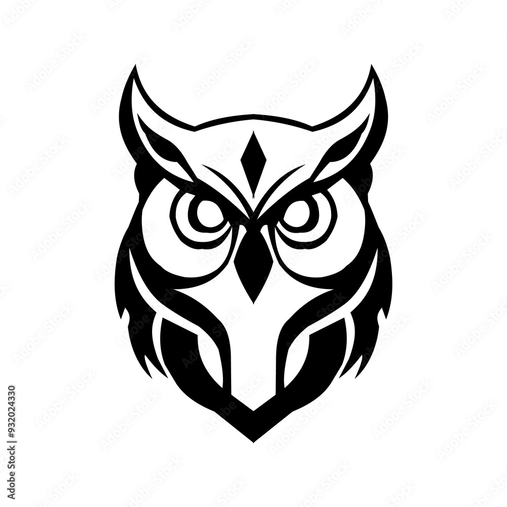 owl in the form of a logo owl in the form of a logo