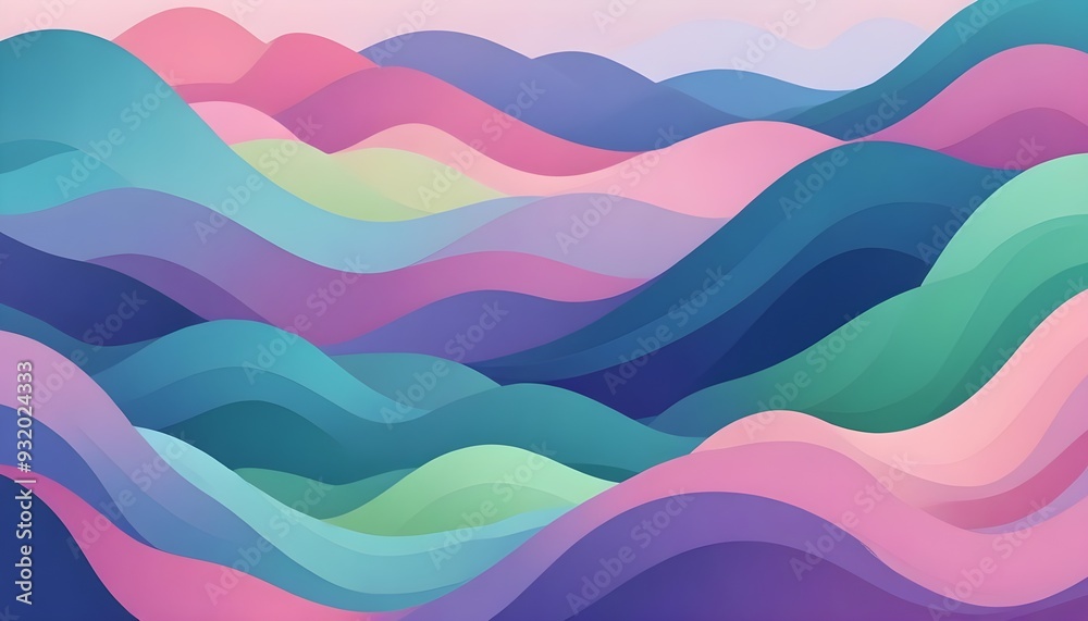 Obraz premium Title: Colorful Abstract Waves of Fluid Light. Dynamic Texture Background. Pink, Blue, White.