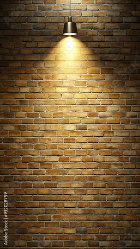 brick wall, with spot light