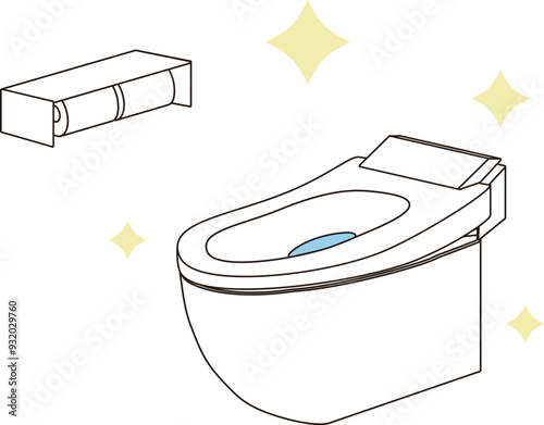 清潔なトイレのイラスト