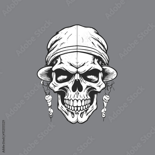Wallpaper Mural Skeleton skull vector design illustration Torontodigital.ca