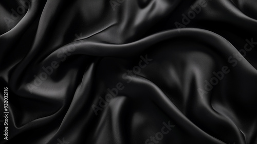 Elegantly Luxurious Black Fabric Texture - Abstract Background