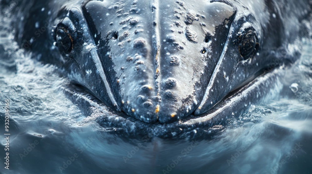 Close-up of a Humpback Whale's Face Close-up of a Humpback Whale's Face
