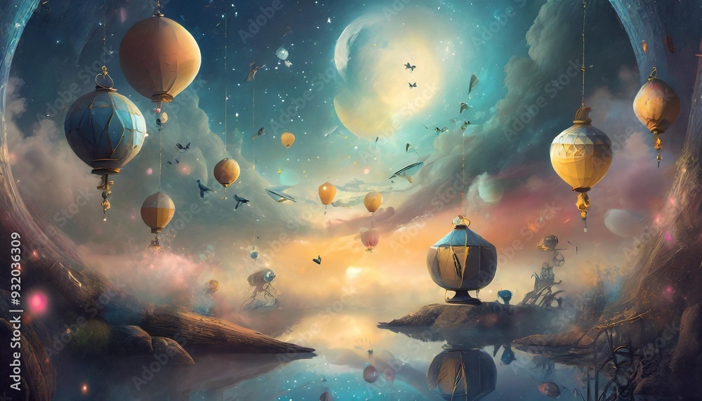 Naklejka premium planet in space
