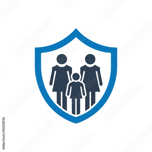 Family Security Protection Vector Icon