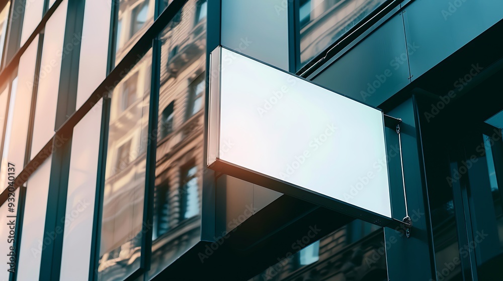 Fototapeta premium Blank Signage on Modern Building