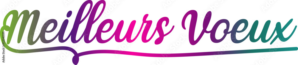 MEILLEURS VOEUX text, gradient text, text design MEILLEURS VOEUX text, gradient text, text design