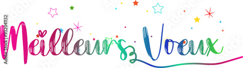 MEILLEURS VOEUX text, gradient text, text design