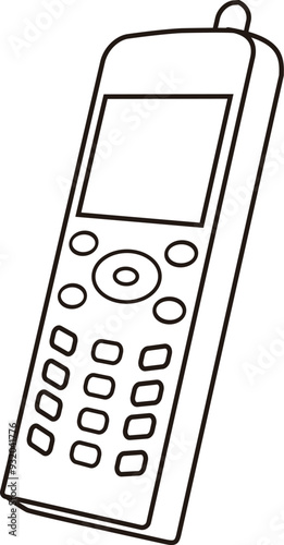 携帯電話　ホワイト