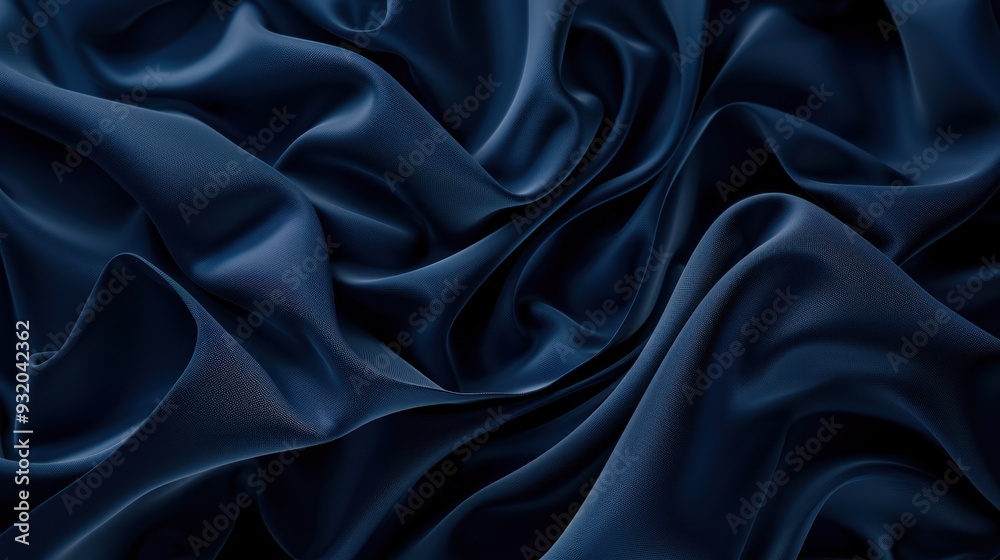 Fototapeta premium Abstract Blue Silk Drapes