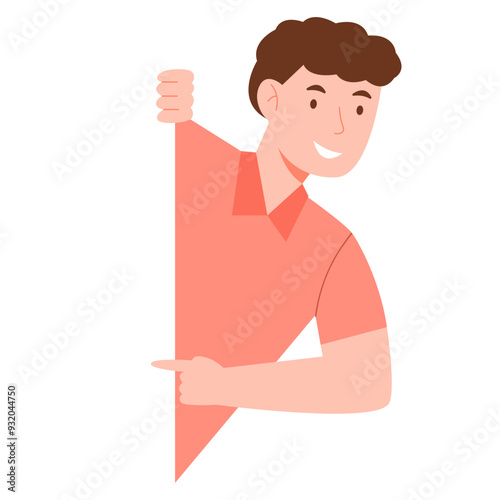 People Peeping Illustration