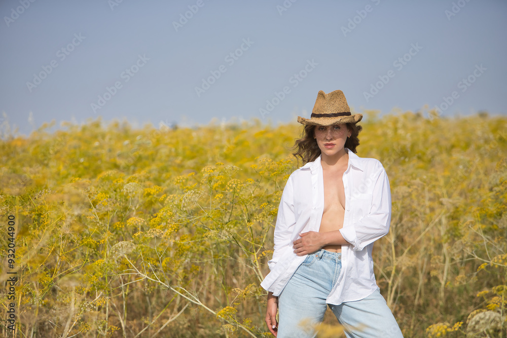 woman in a field woman in a field