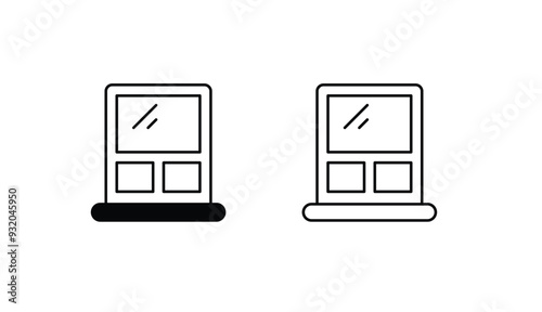Принти на полотні Glass Window icon design with white background stock illustration