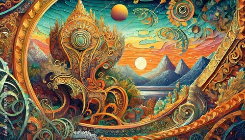 Wallpaper Mural thai painting Torontodigital.ca