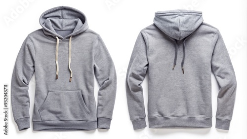 Cozy grey sweatshirt with a fitted hoody and adjustable drawstrings, perfect for casual wear on a chilly day or as a laid-back athletic layer.