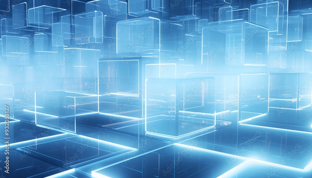 abstract blue background with cubes abstract blue background with cubes
