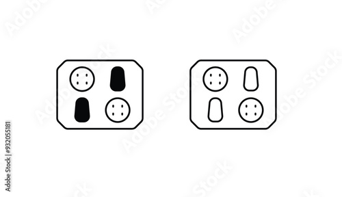 Switchboard icon design with white background stock illustration