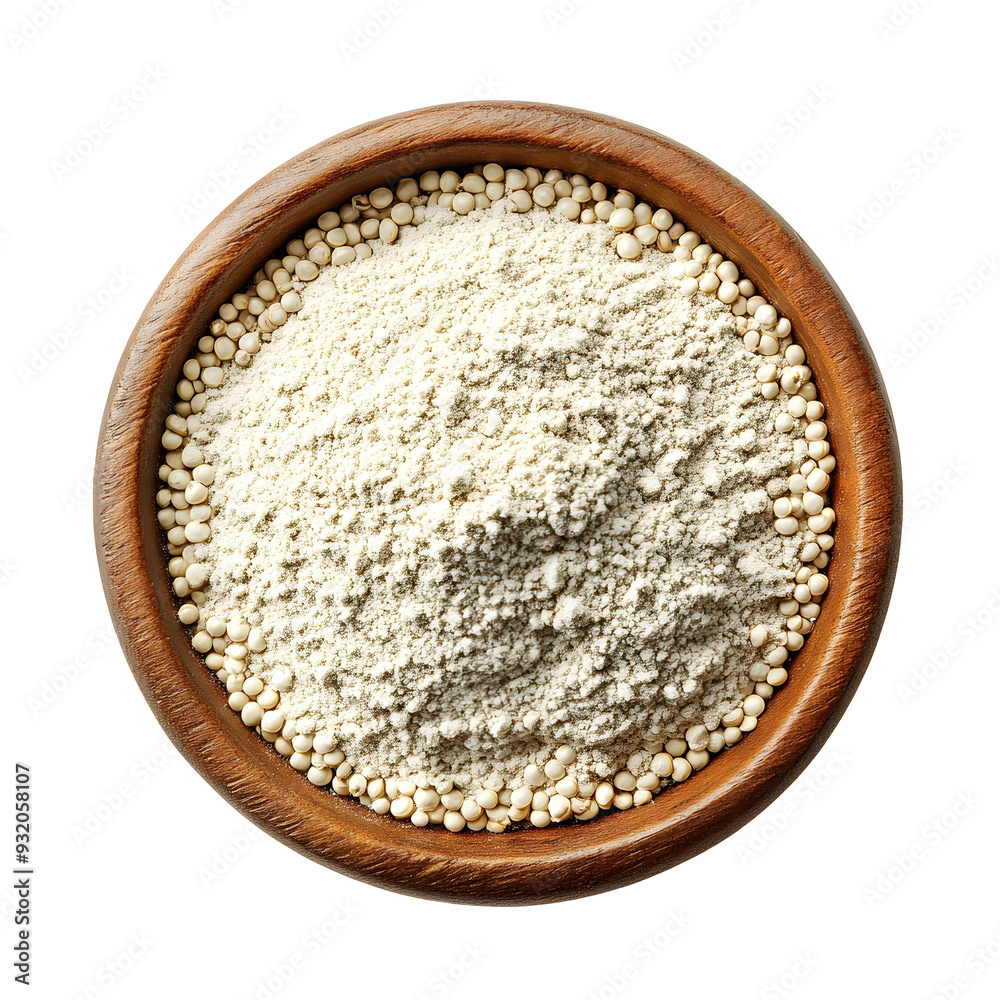 Photography of Nutrient-Dense Quinoa Powder on Plain White background transparent png 