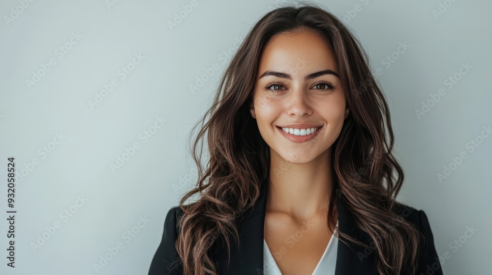 portrait of a smiling businesswoman isolated on white background portrait of a smiling businesswoman isolated on white background