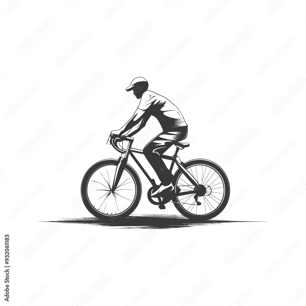 Silhouette of a Person Riding a Bicycle Silhouette of a Person Riding a Bicycle