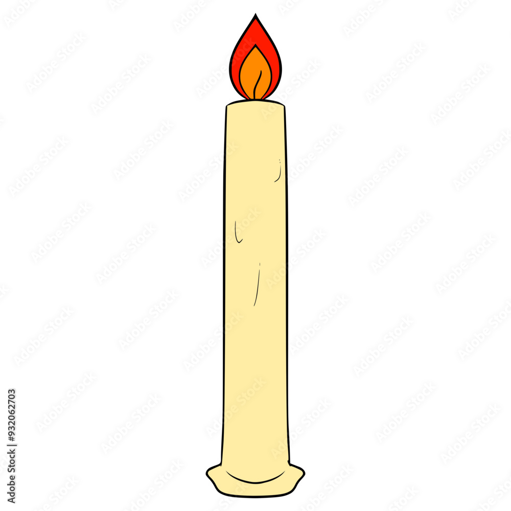 Fototapeta premium candle illustration hand drawn isolated vector