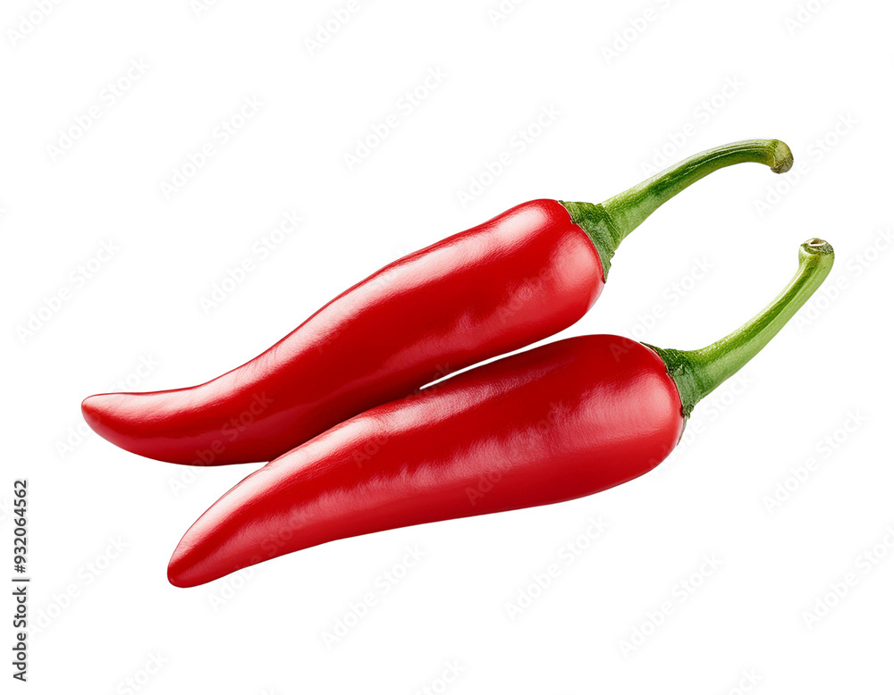 Red Chili Pepper Isolated on transparent Background Red Chili Pepper Isolated on transparent Background