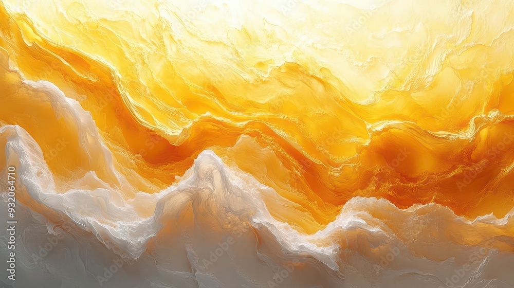 abstract yellow background with dynamic brushstrokes and vibrant gradients evoking warmth and energy perfect for graphic design projects