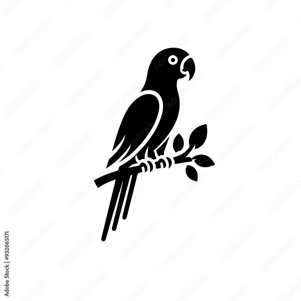 Fototapeta premium Parrot Silhouette