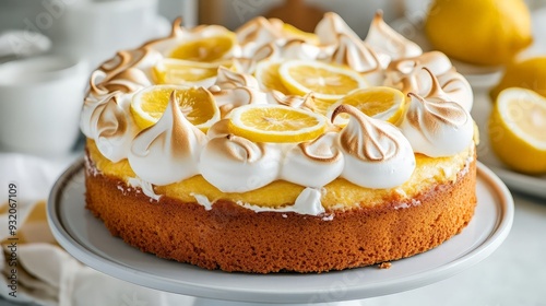 Lemon Meringue Pie - Delectable Dessert with Lemon Slices