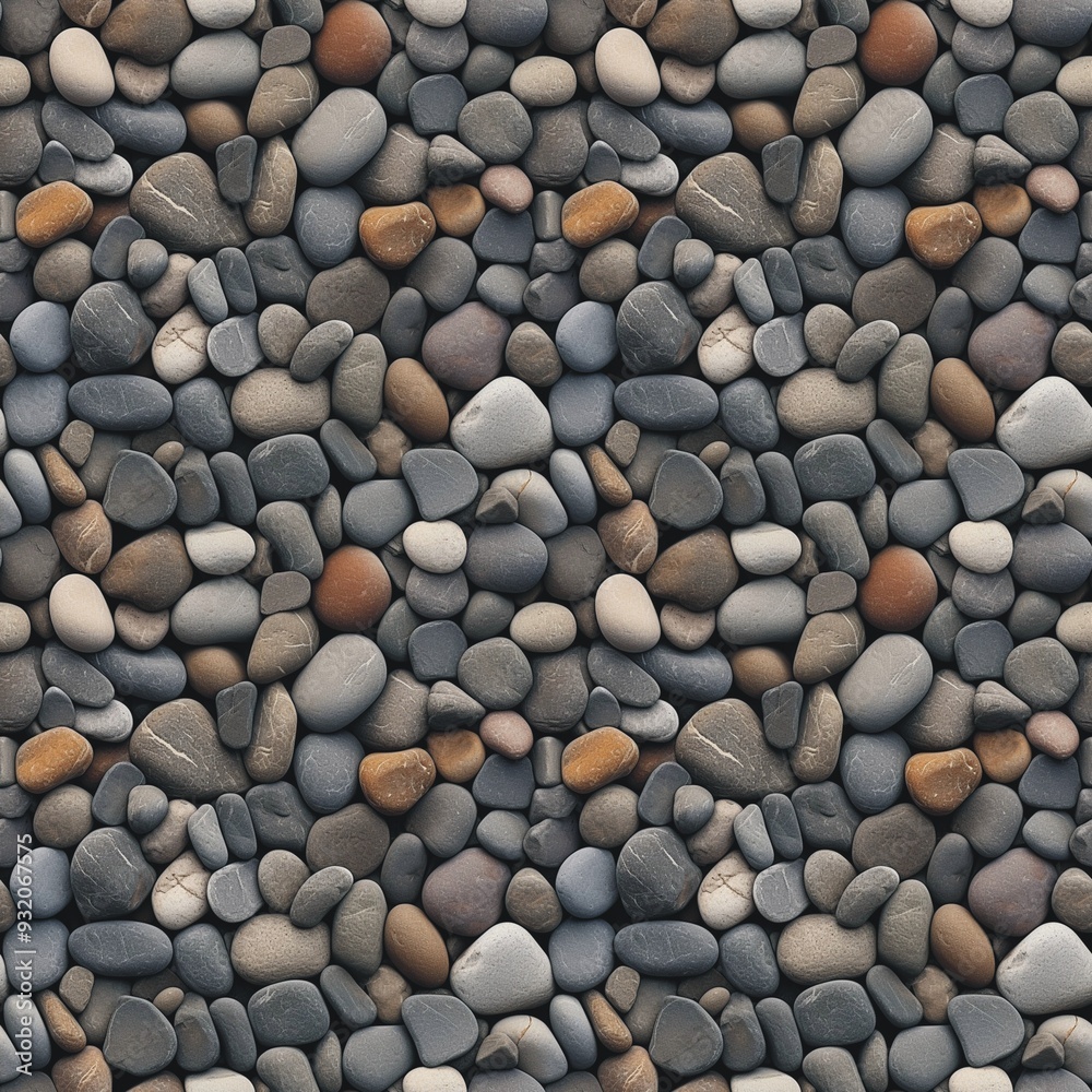 Gray brown stones pebbles seamless pattern. Coastal rocks background. Digital raster bitmap illustration. Graphic design. AI artwork. Gray brown stones pebbles seamless pattern. Coastal rocks background. Digital raster bitmap illustration. Graphic design. AI artwork.