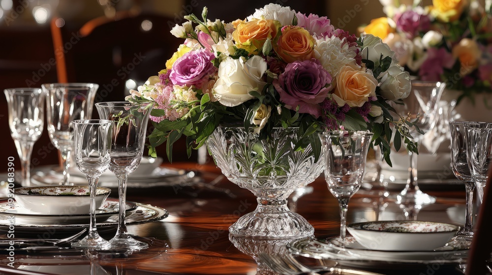 Elegant Dinner Table Setting Elegant Dinner Table Setting